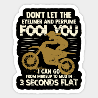 Motocross Girl Dirt Bike Racing Woman Racer Gift Sticker